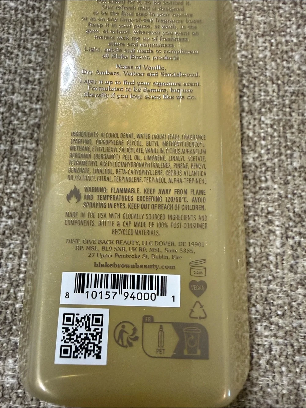 Sandalwood Vanille Hair & Body Refresh Mist